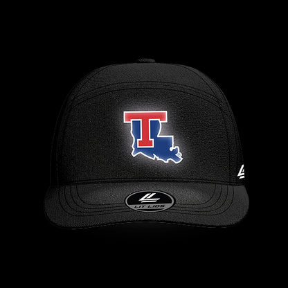 Louisiana Tech University Black Collection 6-Panel Lit Lid