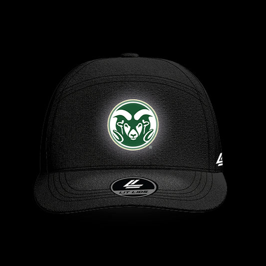 Colorado State Black Collection 6-Panel Lit Lid