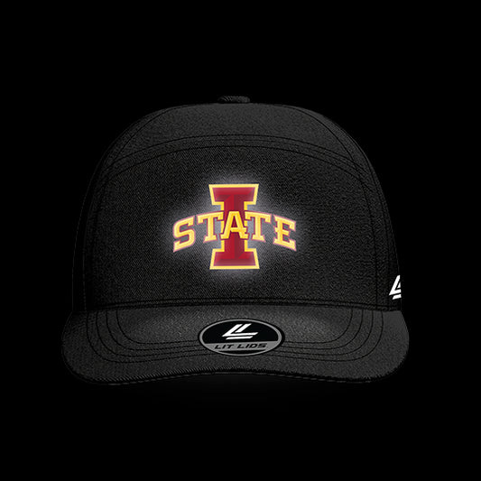 Iowa State University Black Collection 6-Panel Lit Lid