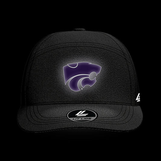 Kansas State University Black Collection 6-Panel Lit Lid