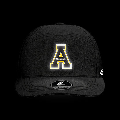 Appalachian State University Black Collection 6-Panel Lit Lid