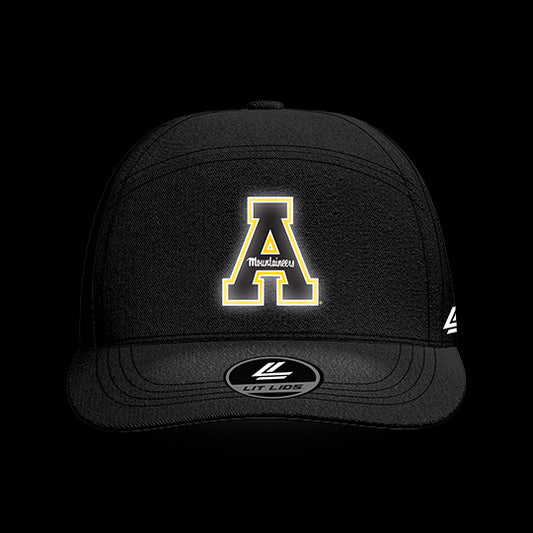 Appalachian State University Black Collection 6-Panel Lit Lid