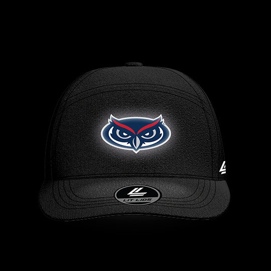 Florida Atlantic University Black Collection 6-Panel Lit Lid