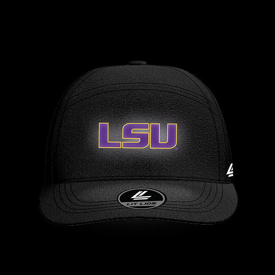 LSU Black Collection 6-Panel Lit Lid