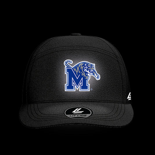 University of Memphis Black Collection 6-Panel Lit Lid