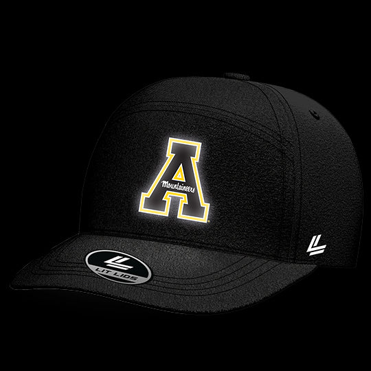 Appalachian State University Black Collection 6-Panel Lit Lid
