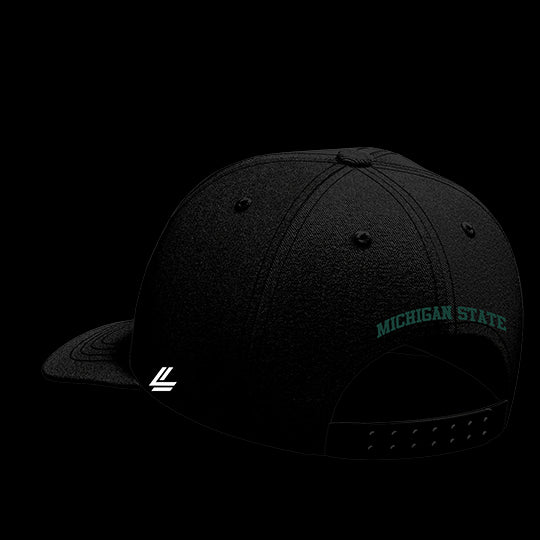 Michigan State University Black Collection 6-Panel Lit Lid