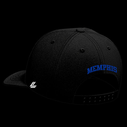 University of Memphis Black Collection 6-Panel Lit Lid