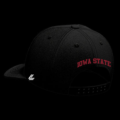 Iowa State University Black Collection 6-Panel Lit Lid