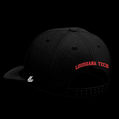 Louisiana Tech University Black Collection 6-Panel Lit Lid