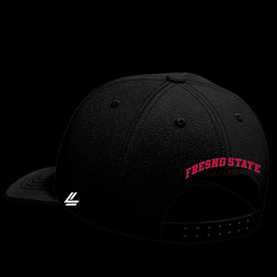 Fresno State University Black Collection 6-Panel Lit Lid