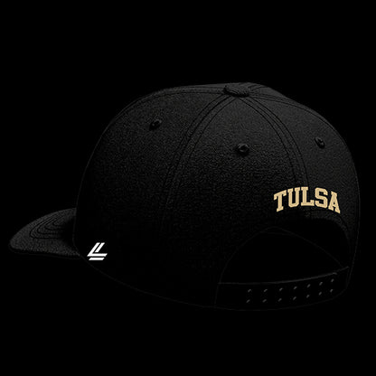 University of Tulsa Black Collection 6-Panel Lit Lid