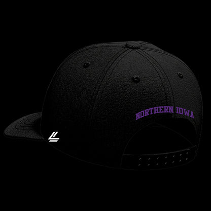 University of Northern Iowa Black Collection 6-Panel Lit Lid