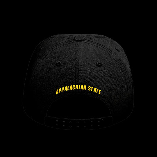 Appalachian State University Black Collection 6-Panel Lit Lid
