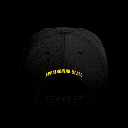 Appalachian State University Black Collection 6-Panel Lit Lid