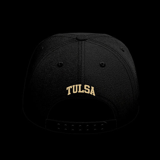 University of Tulsa Black Collection 6-Panel Lit Lid