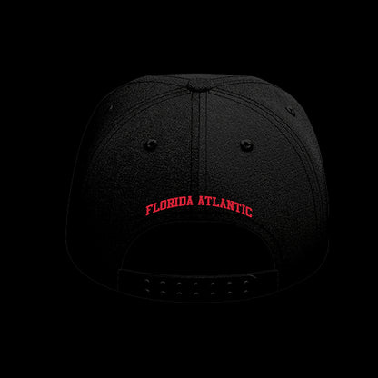 Florida Atlantic University Black Collection 6-Panel Lit Lid