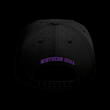 University of Northern Iowa Black Collection 6-Panel Lit Lid
