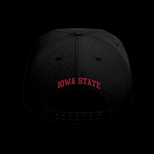 Iowa State University Black Collection 6-Panel Lit Lid