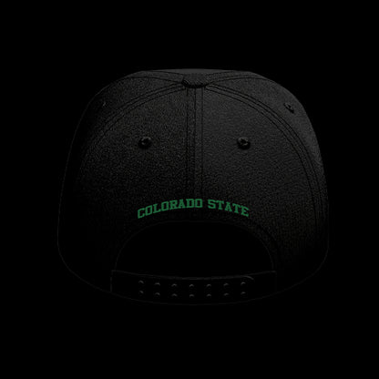 Colorado State Black Collection 6-Panel Lit Lid